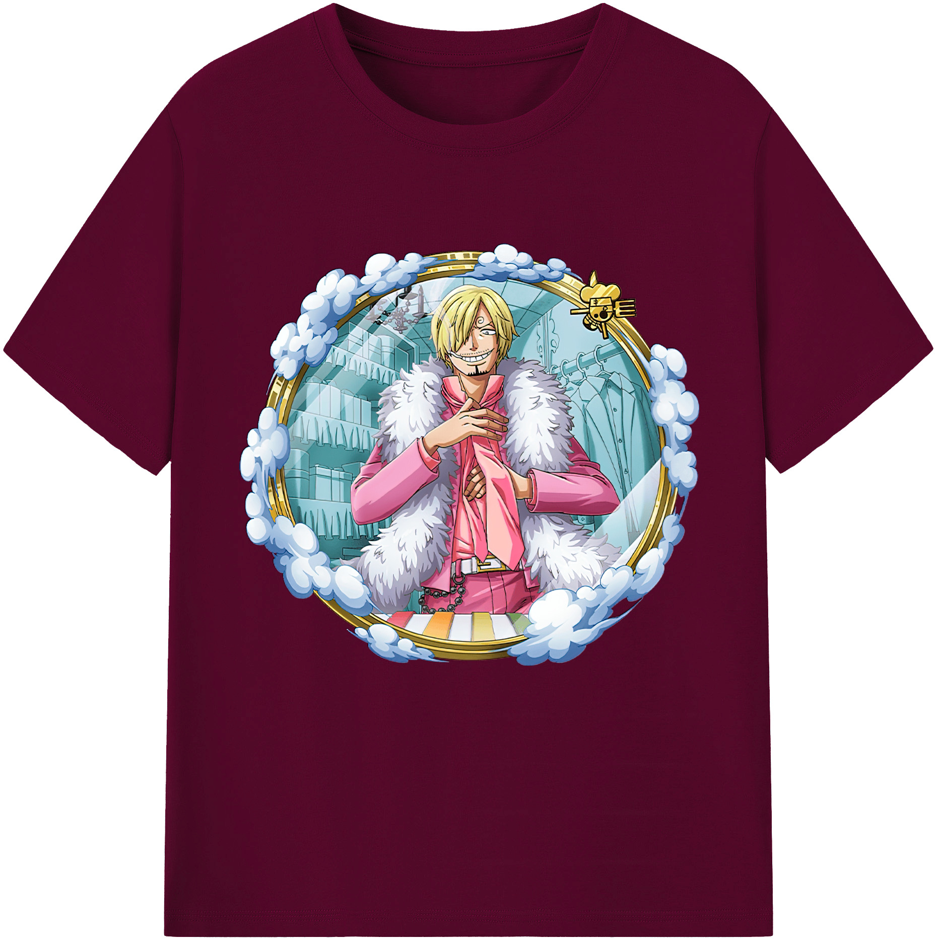 （画像用） ワンピース サンジ ONE PIECE Sanji レディースカジュアルプリントTシャツ（綿100％）